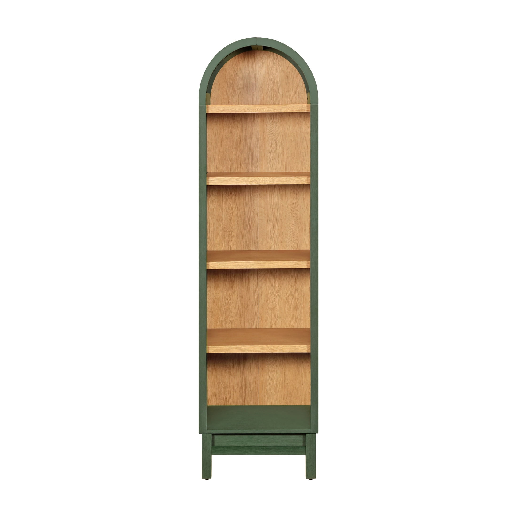 Better Homes & Gardens Juliet Narrow Arch Bookcase, Deep Green and Light Honey
