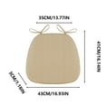 thumbnail image 2 of Cinvoph 17"x16" D-Shaped Thick Dining Chair Cushions With Ties Removable Machine-Washable Seat Cushion Soft Comfortable Seat Pad for Dining Room Home Use Easy to Clean, 2 of 3