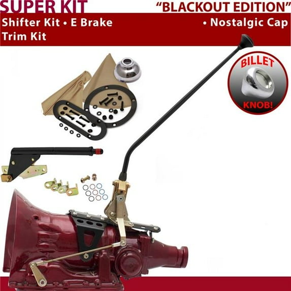 American Shifter 45RFE Shifter Kit Black 23 in. E Brake Trim Kit for F3AA9