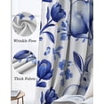 thumbnail image 3 of Navy Blue Easter Blackout Curtains for Bedroom Living Room Darkening Curtains 90 Inch Summer Spring Floral Black Out Window Curtain Privacy Thermal Insulated Window Treatment Grommet Drapes 52"x90"x2, 3 of 9