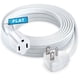 thumbnail image 1 of Cable De Extensión Maximm De Alta Resistencia (25 Pies), Cable Plano De 3 Clavijas, Cable De Alimentación De 14 Awg, Certificado Ul, Color Blanco, Ideal Para Uso Doméstico Y De Oficina, Electrodomésti, 1 of 1
