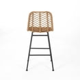 thumbnail image 5 of GDF Studio Jessie Outdoor Bar Stool, Light Brown and Black, 2 Pack, 5 of 11