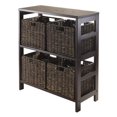 thumbnail image 1 of Granville 5pc Storage Shelf with 4 Foldable Baskets  Espresso, 1 of 1