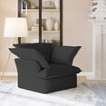 thumbnail image 5 of Magic Home Sectional Modular Sofa,Modern Linen Fabric Couch Free Combination Sofa for Living Room,Single Sofa,Black, 5 of 11