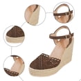 thumbnail image 7 of YLYL Espadrilles Sandals for Women Closed Toe Platform Wedge Heel Ankle Strap Dressy Casual Summer Shoes, 7 of 7