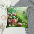 thumbnail image 2 of JEUXUS  Easter Pillow Cover Farmhouse Welcome Easter Egg Rabbit Decorative Pillow Cases Holiday Throw Cushion Cover for Home Sofa Office Car Decor, 2 of 5
