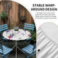thumbnail image 5 of Red Purple Diamond Fitted Tablecloth with Elastic Edged, Round Table Cloth for Dining Table, Modern Geometric Middle Century Retro Waterproof Oil Proof Table Cover for Indoor Outdoor 45"-54", 5 of 8