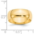 thumbnail image 3 of Primal Gold 14 Karat Yellow Gold 8mm Half-Round Wedding Band, 3 of 5