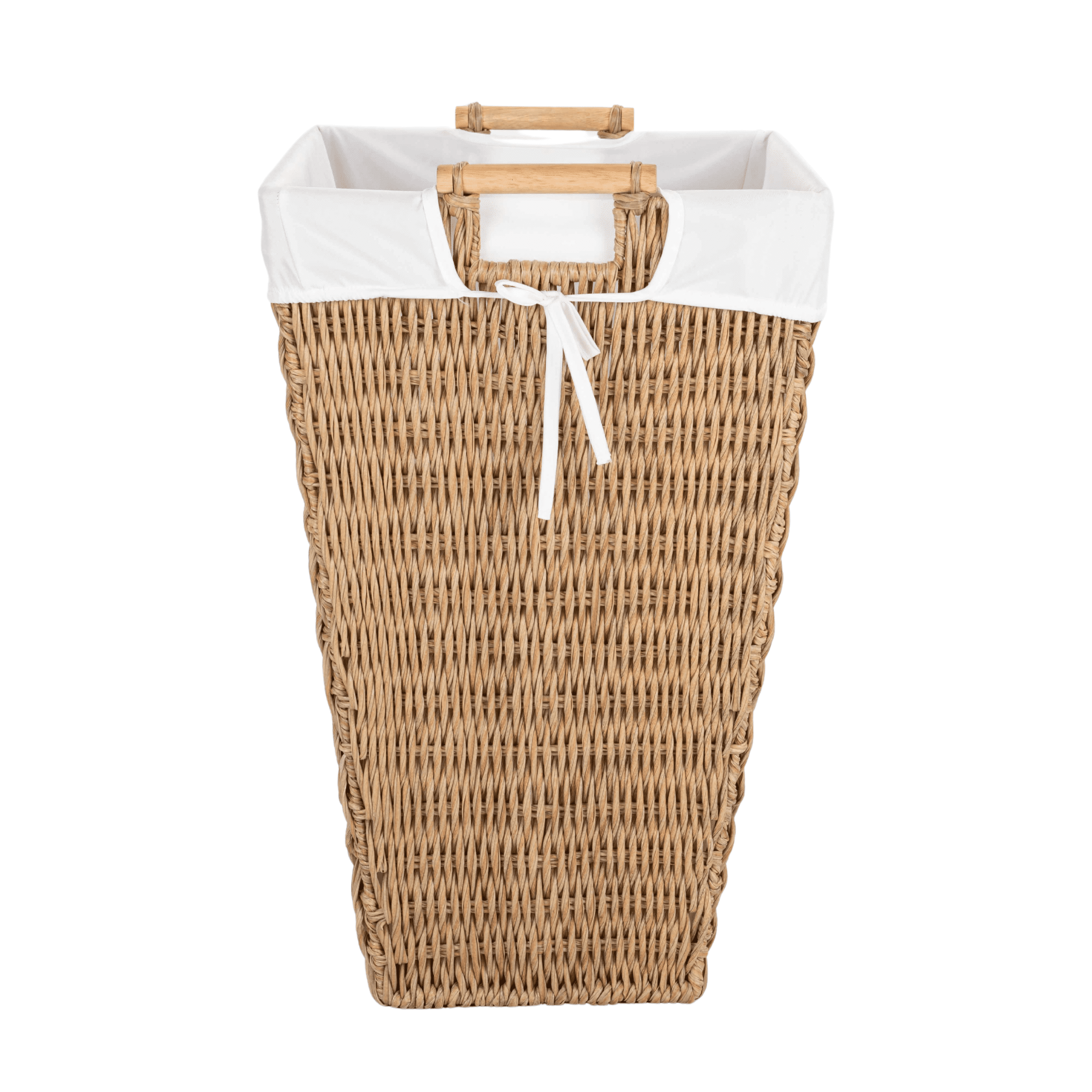 (2 pack) Better Homes & Gardens Resin Poly Rattan Laundry Hamper with Fabric Liner, Adult