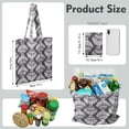 thumbnail image 2 of Boho Seashell Canvas Tote Bag – Watercolor Ocean Shell and Coral Reef Design – Nautical Beach Tote for Coastal and Mermaid Fantasy Lovers, 2 of 7