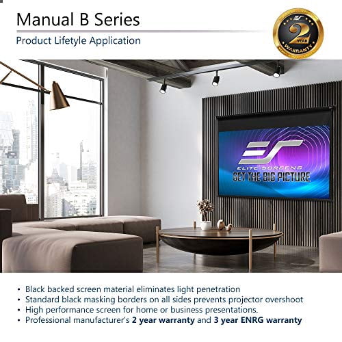 Elite Screens Tab Tensioned 2-Series Pull Down Screen