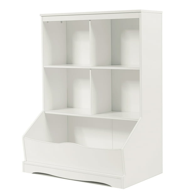 Costway 3Tier Children's MultiFunctional Bookcase Toy Storage Bin