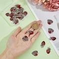 thumbnail image 3 of 24 colgantes de corazón rojo de 2 estilos, de aleación de esmalte, de plata y con forma de corazón de amor., 3 of 7