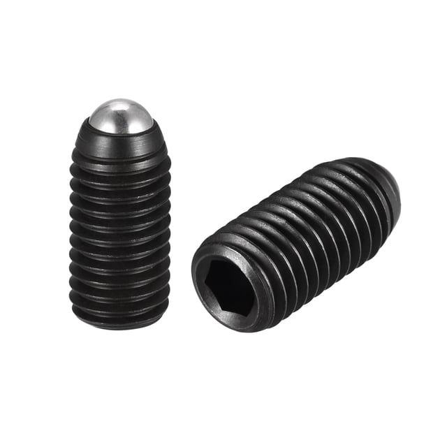 Unique Bargains Ball Point Set Screws, M12 x 25mm High Carbon Steel Metric Spring Hex Socket Grub Screw 2 Pack