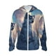 thumbnail image 1 of Balery Cloud Wolf Sudadera ligera de manga larga con capucha y protección solar UPF 50+ para hombre y mujer, ideal para pesca y running-Medium, 1 of 7