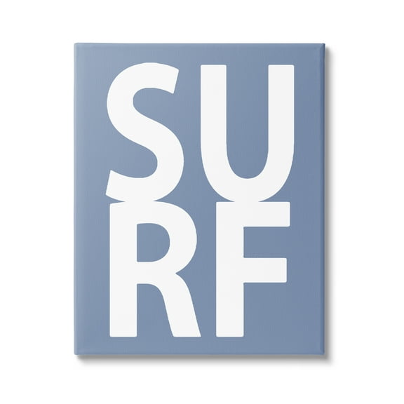 Stupell Industries Nautical Surf Text Nature Painting Gallery Wrapped Canvas Art Print Wall Art, 16 x 20