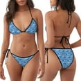 thumbnail image 3 of Disketp Blue Fish para Bañador de Dos Piezas para Mujer, Bikini Sexy Halter String, Conjunto de Bikini en Triángulo, 3 of 6