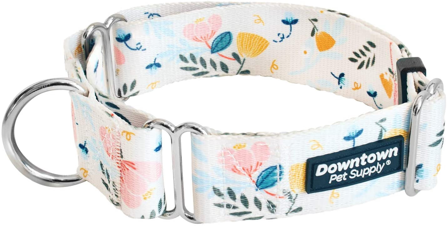 GFDYREE - Martingale Collar for Dogs - Dog Training Collar - Big, Wide & Thick Dog Collar - Escape-Proof, Weatherproof, Durable and Comfortable - Floral - Extra Large Dog Collar