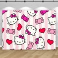 thumbnail image 4 of Hello Kitty Backdrop Party Decoration Girl Kids Birthday Background Photography Cute Cats Photo Studio Props Banner Supplies, 4 of 5