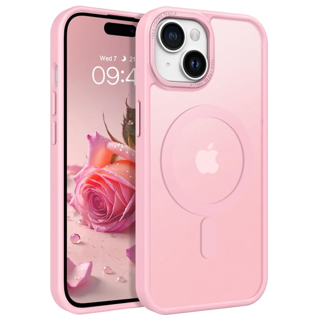 Funda de teléfono BENTOBEN para iPhone 15 de 6.1 pulgadas con MagSafe Pink