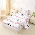 thumbnail image 2 of Erosebridal Soccer Ball Games Twin Sheet Sets For Football Boys,Pink Bows Kawaii Bowtie Girls Bedding 3 Pieces, 2 of 6