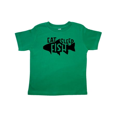 

Inktastic Eat Sleep Fish Silhouette Gift Toddler Boy or Toddler Girl T-Shirt