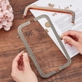 thumbnail image 4 of 4 Pack Metal Purse Frame Kiss Clasp Lock 20cm/7.8inch Squared Bag Clutch Frame, 4 of 9