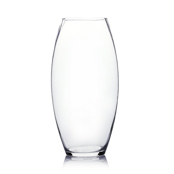 WGV Clear Bullet Urn Glass Vase - 5.5" Wide x 14" Height, Good quality, Heavy Weighted Base - 1 Pc