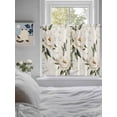 thumbnail image 4 of Vintage Floral Spring Tier Curtains 45 Inches Long, Farmhouse Botanical White Flowers Window Treatment Curtain Drapes, Small Curtain Drapes for Bathroom Laundry Room, 27.5"x45", 2 Panels, 4 of 7
