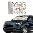 thumbnail image 3 of Kdxio Cute Flower Print Front Windshield Sun Shade,Folding Auto Sunshade for Car Truck SUV-, 3 of 7