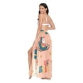 thumbnail image 3 of FORMRS Womens Long Sarong Beach Wrap Semi-Sheer Bikini Skirt Bathing Swimsuit Cover Up, Christmas Santa, 3 of 7
