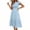 Light Blue, variant on YUEVORA Summer Dresses for Women, Flutter Sleeve Tiered Maxi Dress, Casual Crew Neck Long Dress with Smocked Waist, Elegant Flowy Vacation Outfit and Comfortable Daily Wear.