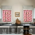 thumbnail image 4 of Fresh Strawberry Kitchen Curtains Set - 3 Piece Rod Pocket Tier Curtains with Floral Accents, 4 of 5
