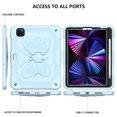 thumbnail image 7 of Compatible with iPad Pro 11 2022/2021/2020/2018/Air 4/Air 5, Case for Kids Boy Girl Gift, Cute Butterfly Wings Kickstand Shockproof Silicone Heavy Duty Rugged Cover with Shoulder Strap - Blue, 7 of 7