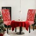 thumbnail image 3 of Christmas Stretch Chair Cover Washable Removable Dining Chair Cover Stretchy Polyester Festive Home Decoration for Kitchen Hotel, 3 of 6