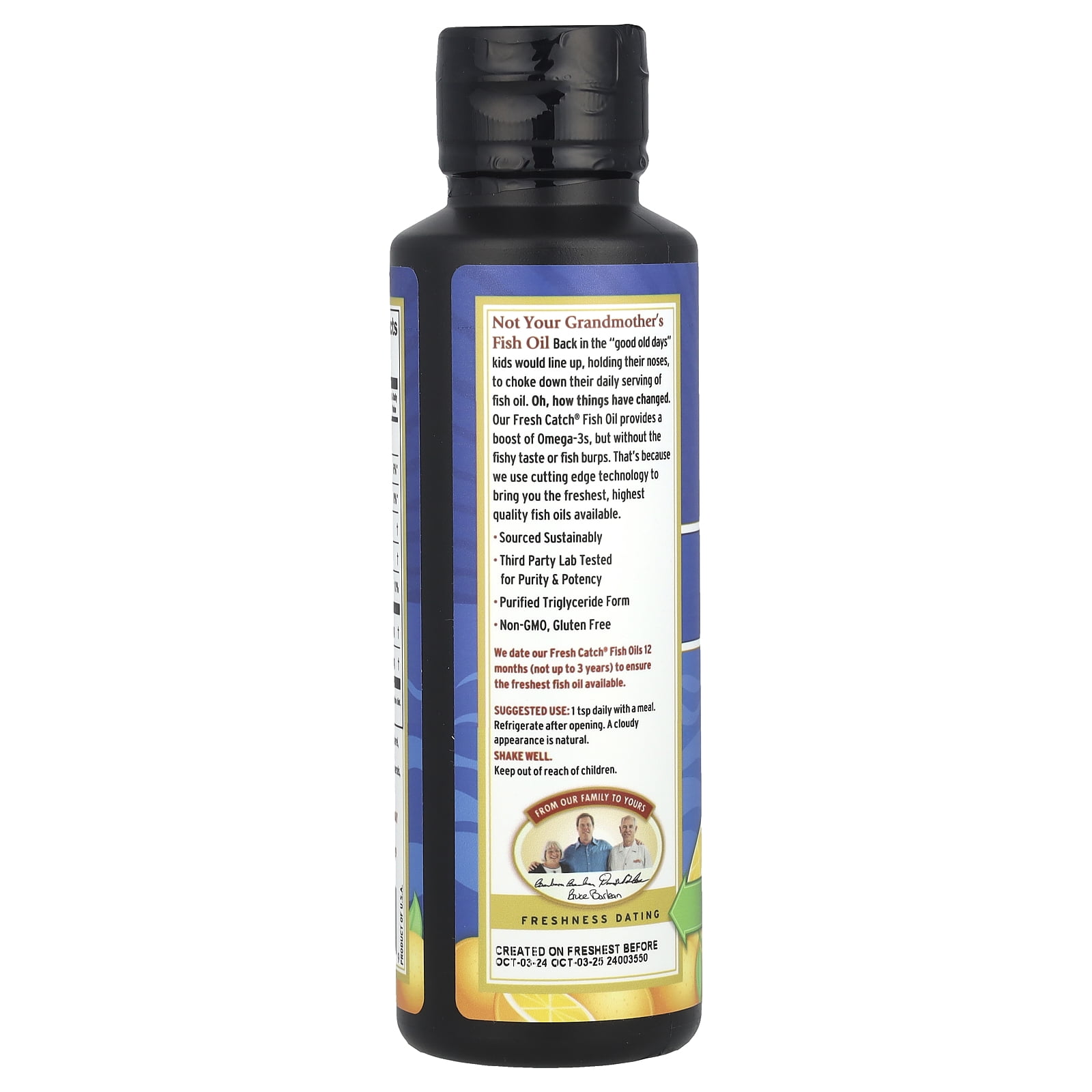 Barlean's Fresh Catch®, Fish Oil, Omega-3 EPA/DHA, Orange, 8 fl oz (236 ml)