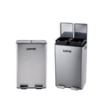 thumbnail image 2 of Dual Trash Can 16 Gallon 60L Stainless Steel Garbage and Recycling Can with Foot Pedal for Kitchen, Living Room, Office, Removable Inner Buckets Soft Close Lid Odor Proof, Garbage sorting, 2 of 9