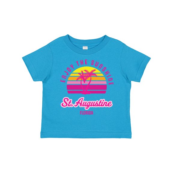 Inktastic Summer Enjoy the Sunshine St. Augustine Florida in Pink Boys or Girls Toddler T-Shirt