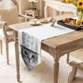 thumbnail image 2 of Cute Animal Table Runner 72 Inches Long Vintage Funny Black White Cute Cat with Toilet Paper on Head Table Runners for Dining Room Tabletop Dresser Scarf Home Party Banquet Wedding Holiday Decoration, 2 of 9