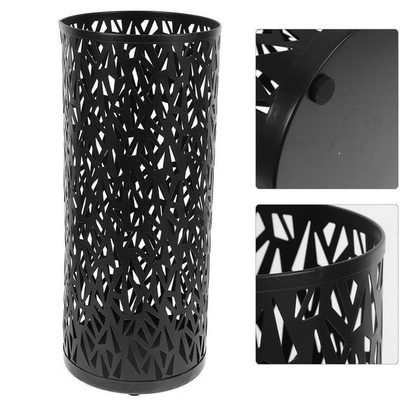 LABSERRON 1Pack Iron Umbrella Holder Stand Rustic Metal Hollow Round Shape For Indoor Use