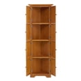 thumbnail image 3 of YYAo 4-Tier 72" Corner Kitchen Pantry Storage Cabinet with 8 Doors Tall Storage Cabinet, Corner Cabinet and Adjustable Shelves, Oak, 3 of 9