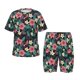 thumbnail image 1 of Balery Green Tropical Leaves Conjunto de Pijama Infantil de Manga Corta con Estampado – Ropa de Dormir de Algodón Suave-XX-Large, 1 of 6
