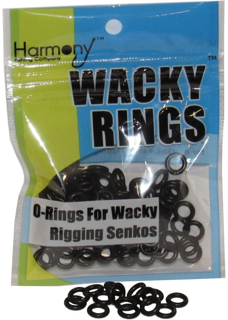Harmony Fishing Company Wacky Rings - O-Rings for Wacky Rigging Senko/Finesse  Worms 100 orings for 3 Senkos/Finesse Worms [Select a Color] Clear 