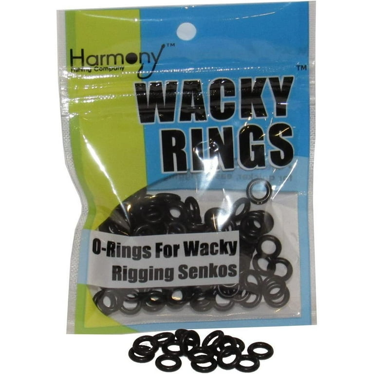Harmony Fishing Company Wacky Rings - O-Rings for Wacky Rigging Senko/Finesse  Worms 100 orings for 3 Senkos/Finesse Worms [Select a Color] Clear 