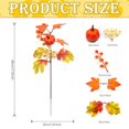 thumbnail image 4 of Fall Stems, 18.9X8.27 inch Faux Maple Leaf Stem, Artificial Fall Pumpkin Pick, Orange Berry & White Berry Sprig, Autumn Floral Spray, Vase Arrangement Filler, Farmhouse Thanksgiving Home Decor, 4 of 4