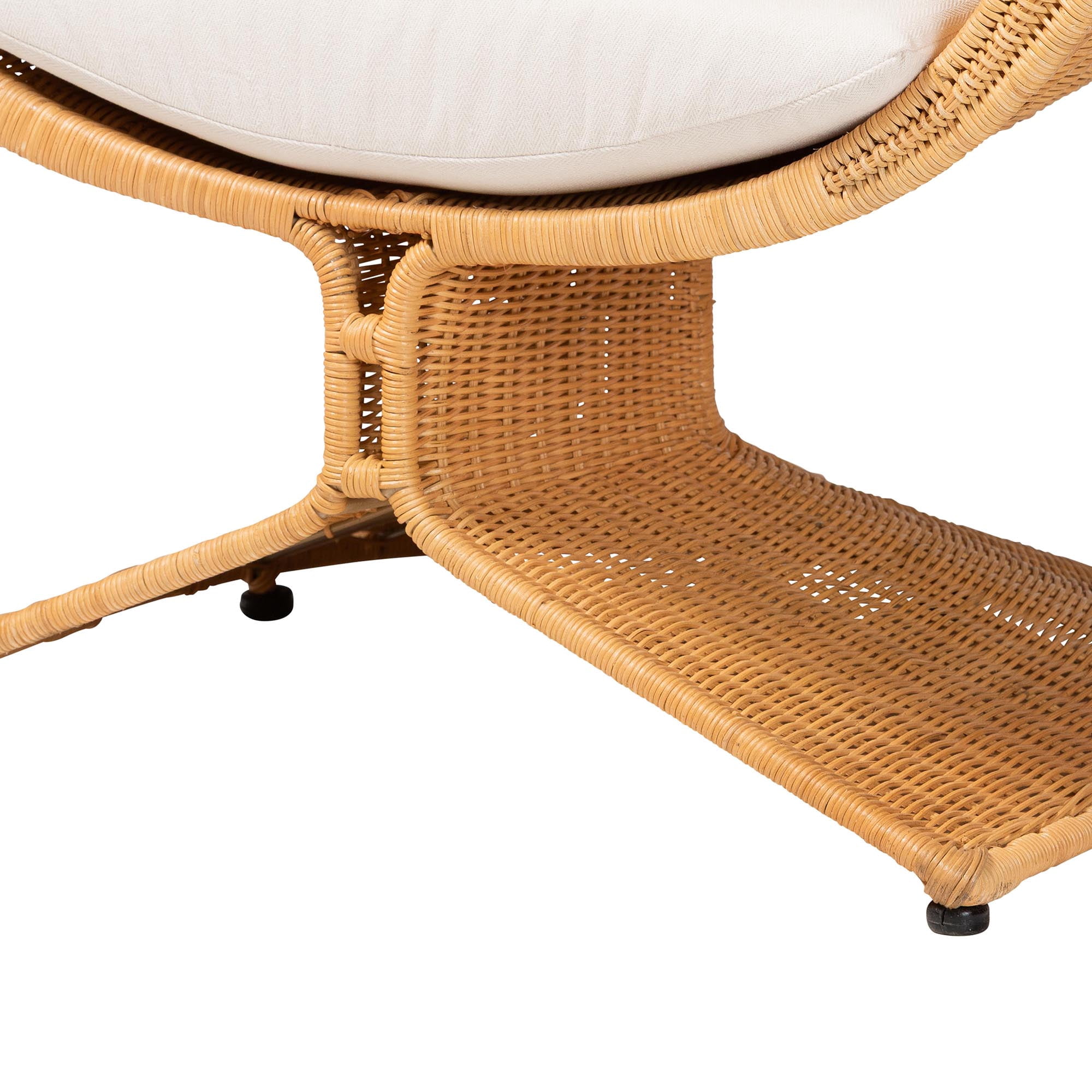 bali & pari Tulip Boho Lounge Chair, Light Honey