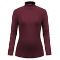 thumbnail image 7 of Hanna Nikole Women Plus Size Basic Mock Neck Slim Fitted Long Sleeve Pullovers Tee Tops (16W-24W), 7 of 7