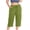 Green, variant on Plus Size Capris for Women Casual Solid Color Drawstring Waist Cargo Capri Pants with Multi Pocket
