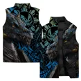 thumbnail image 2 of Ropa de moda con estampado de dragón para hombre, abrigos modernos y versátiles para hombre, chaleco de trabajo cómodo y cálido, chaleco deportivo de ocio para hombre, 2 of 5