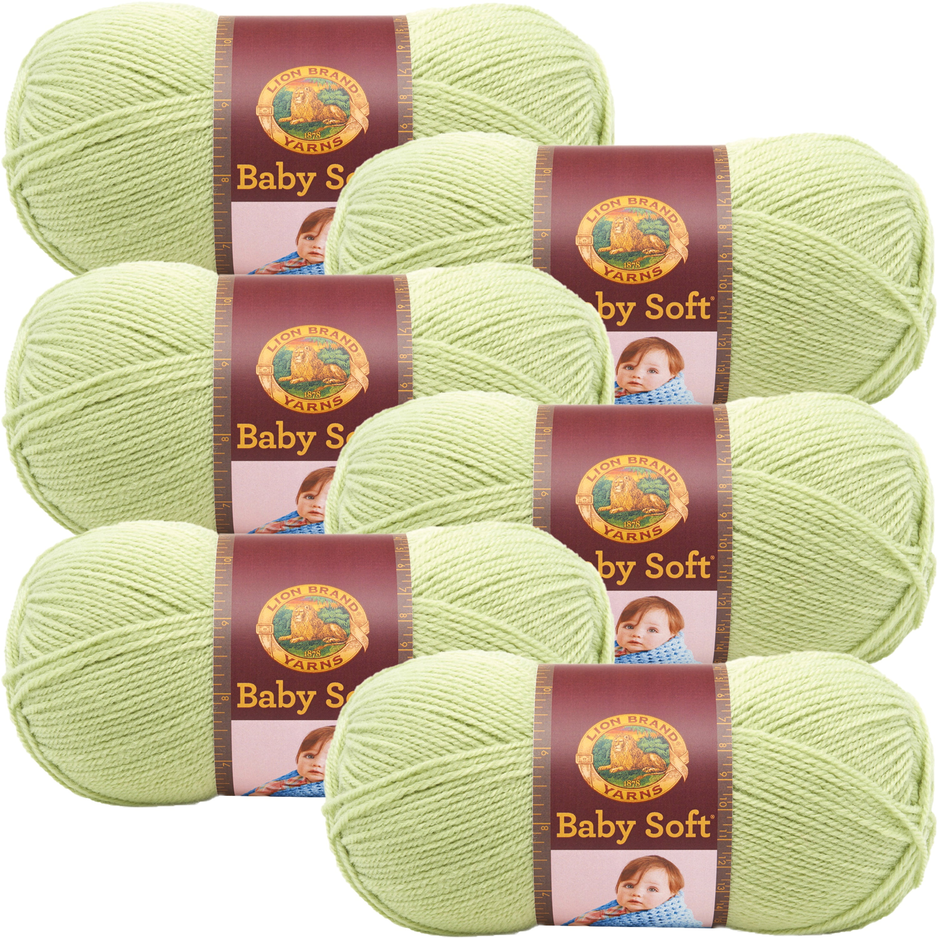 Lion Brand Baby Soft YarnSweet Pea, Multipack Of 6